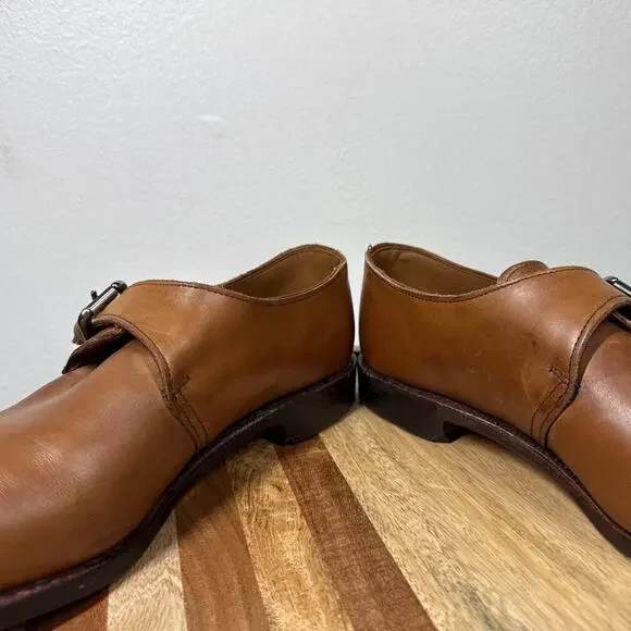 Allen Edmonds Warwick Shoes Men's 9D Monk Strap Loafers Brown Walnut Leather USA - Picture 8 of 16